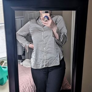 Striped Satin Blouse